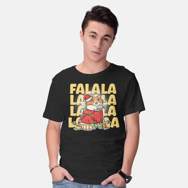 Meowy Falala Christmas-Mens-Basic-Tee-Freecheese