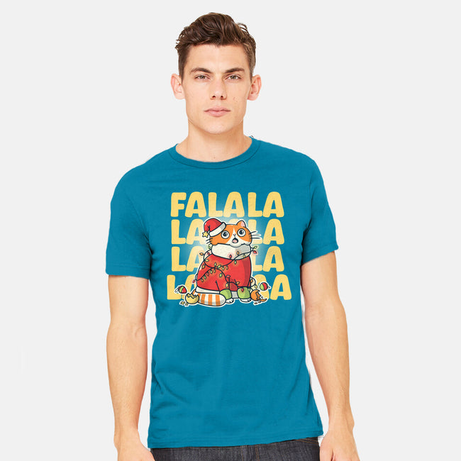 Meowy Falala Christmas-Mens-Heavyweight-Tee-Freecheese