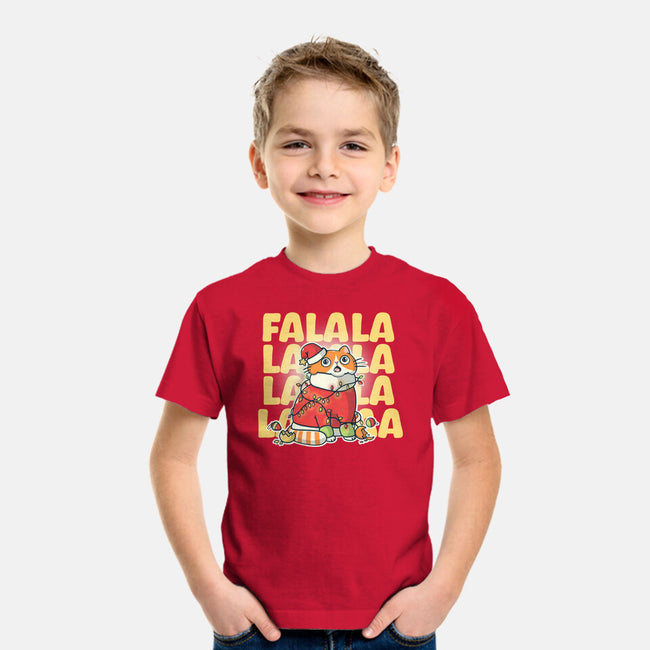 Meowy Falala Christmas-Youth-Basic-Tee-Freecheese