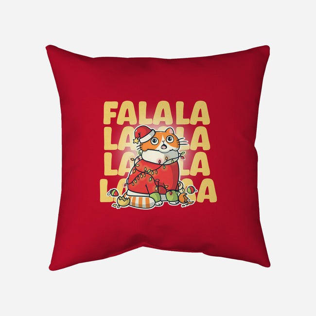 Meowy Falala Christmas-None-Removable Cover w Insert-Throw Pillow-Freecheese