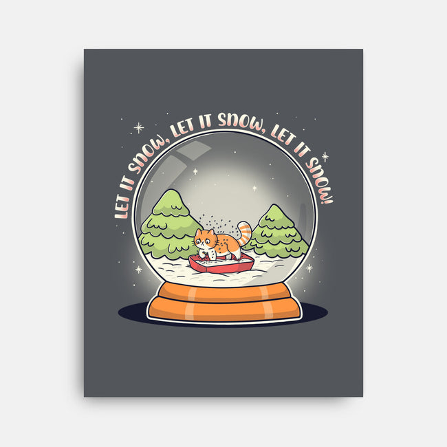 Let It Snowglobe-None-Stretched-Canvas-Freecheese