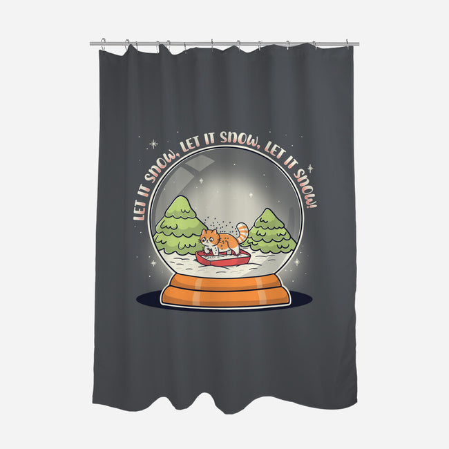 Let It Snowglobe-None-Polyester-Shower Curtain-Freecheese