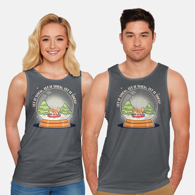 Let It Snowglobe-Unisex-Basic-Tank-Freecheese