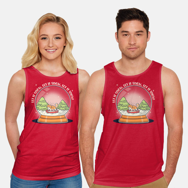 Let It Snowglobe-Unisex-Basic-Tank-Freecheese