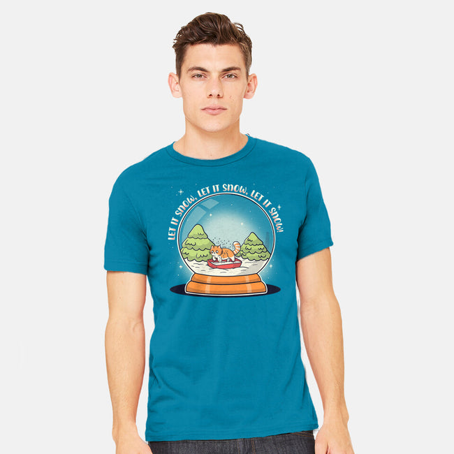 Let It Snowglobe-Mens-Heavyweight-Tee-Freecheese