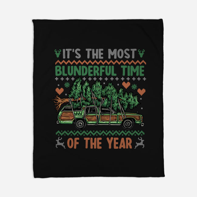 Blunderful Time-None-Fleece-Blanket-glitchygorilla