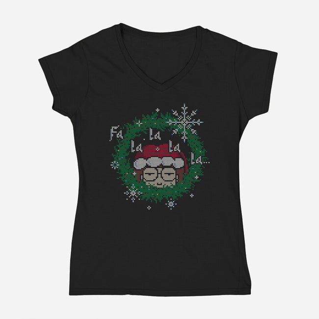 Sick Sad Sweater-Womens-V-Neck-Tee-katiestack.art