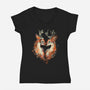 2 Deers In Love-Womens-V-Neck-Tee-kharmazero