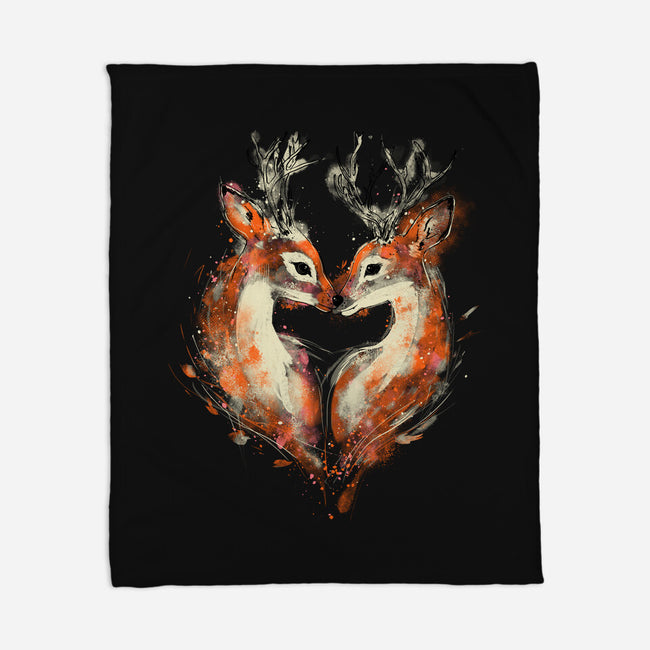 2 Deers In Love-None-Fleece-Blanket-kharmazero