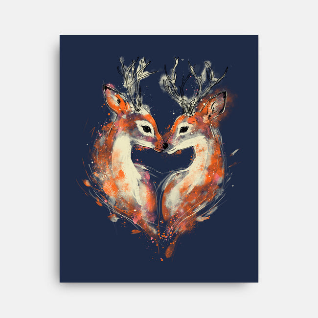 2 Deers In Love-None-Stretched-Canvas-kharmazero