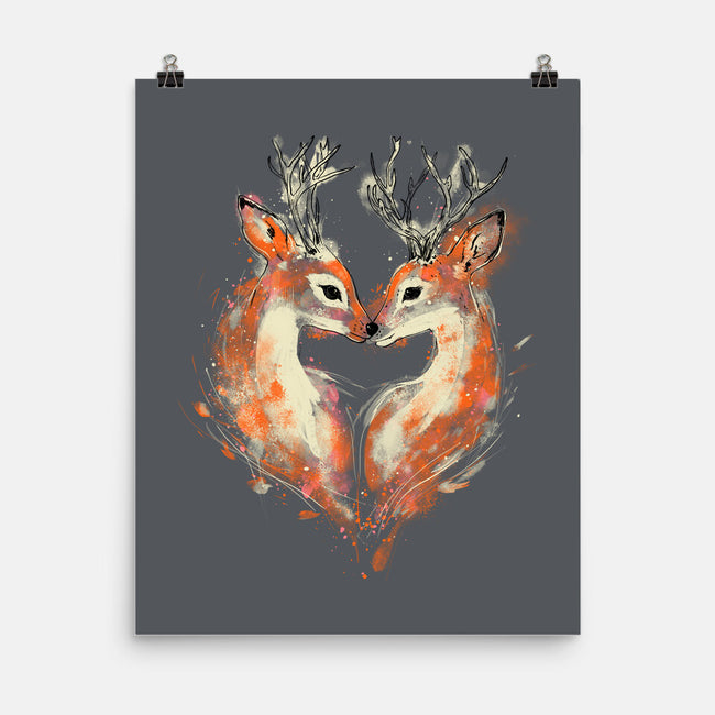 2 Deers In Love-None-Matte-Poster-kharmazero