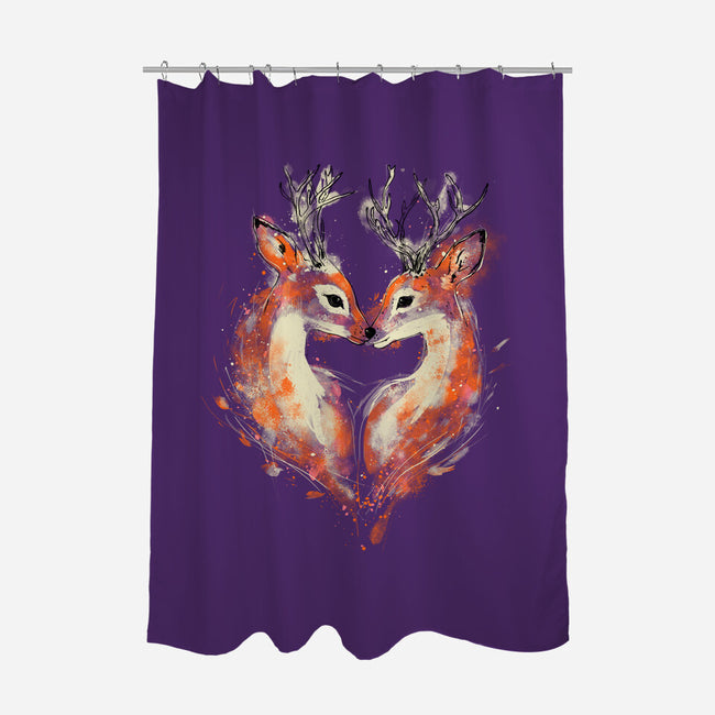 2 Deers In Love-None-Polyester-Shower Curtain-kharmazero