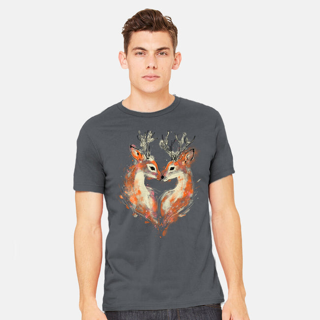 2 Deers In Love-Mens-Heavyweight-Tee-kharmazero