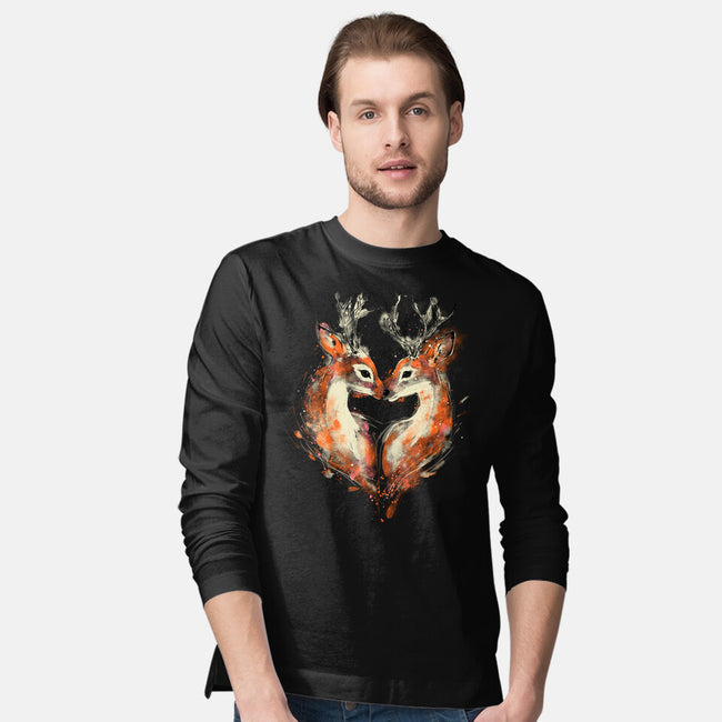 2 Deers In Love-Mens-Long Sleeved-Tee-kharmazero