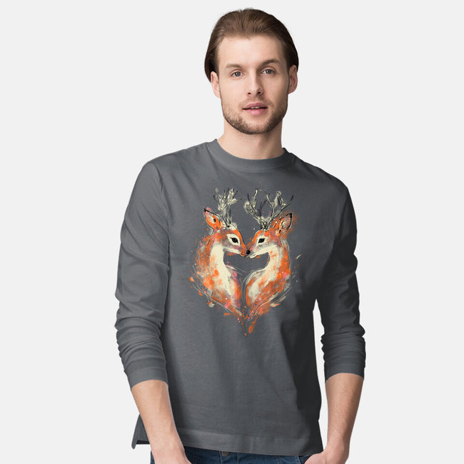 2 Deers In Love-Mens-Long Sleeved-Tee-kharmazero