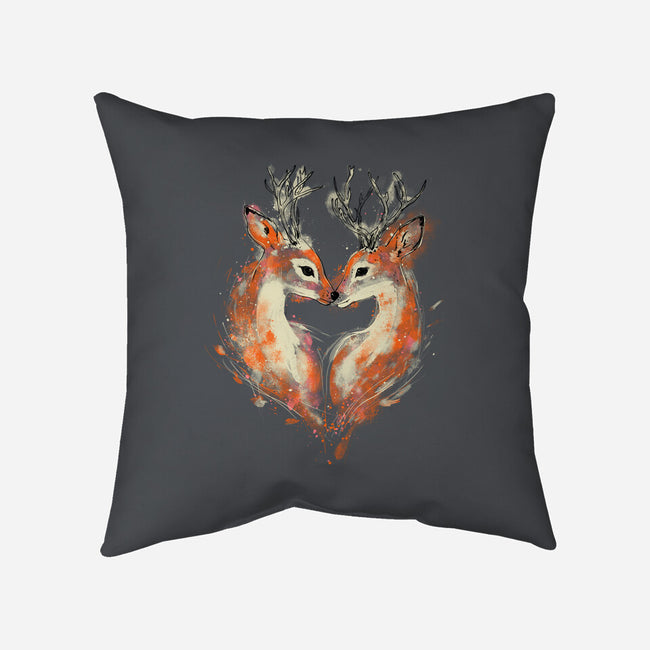 2 Deers In Love-None-Removable Cover w Insert-Throw Pillow-kharmazero