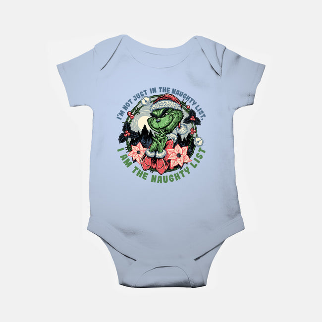 I Am The Naughty List-Baby-Basic-Onesie-glitchygorilla