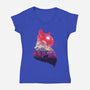 Galacticat-Womens-V-Neck-Tee-hypertwenty