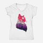 Galacticat-Womens-V-Neck-Tee-hypertwenty