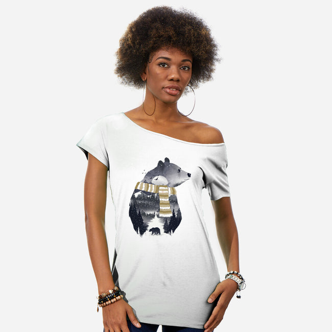 Cold Adventure Awaits-Womens-Off Shoulder-Tee-dandingeroz