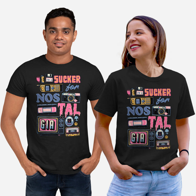 Sucker For Nostalgia-Unisex-Basic-Tee-glitchygorilla