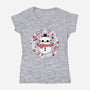 Furosty The Snowcat-Womens-V-Neck-Tee-NemiMakeit