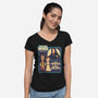 The Office Wars-Womens-V-Neck-Tee-P1yu5h