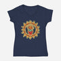 Super Sunflower-Womens-V-Neck-Tee-nickzzarto