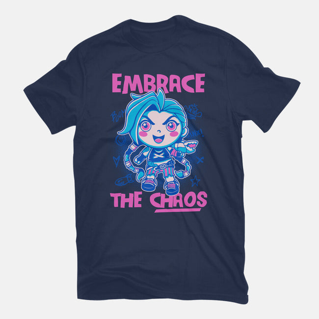 Embrace The Chaos-Womens-Fitted-Tee-paulagarcia