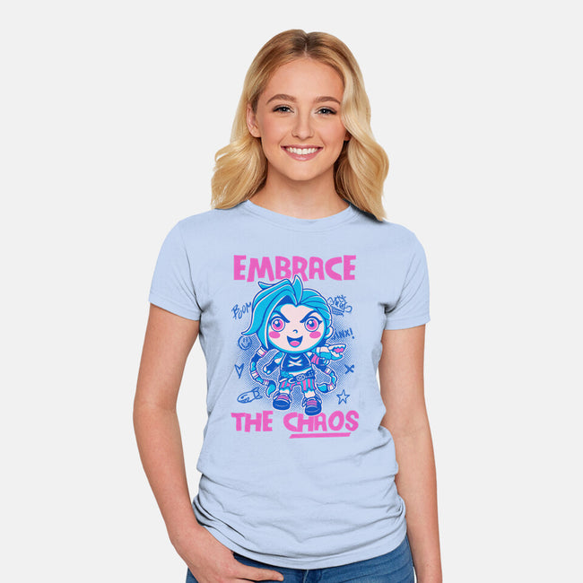 Embrace The Chaos-Womens-Fitted-Tee-paulagarcia