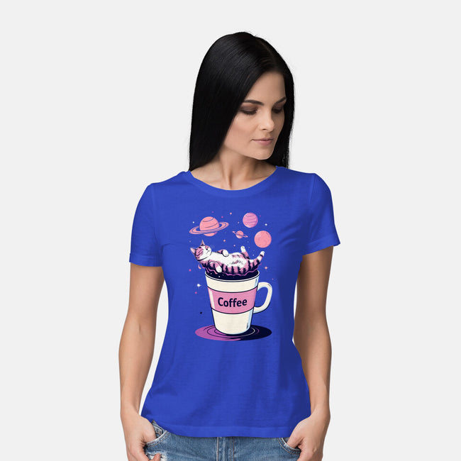 Galactic Coffee-Womens-Basic-Tee-Jasonza