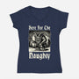 Naughty Krampus Christmas-Womens-V-Neck-Tee-Studio Mootant