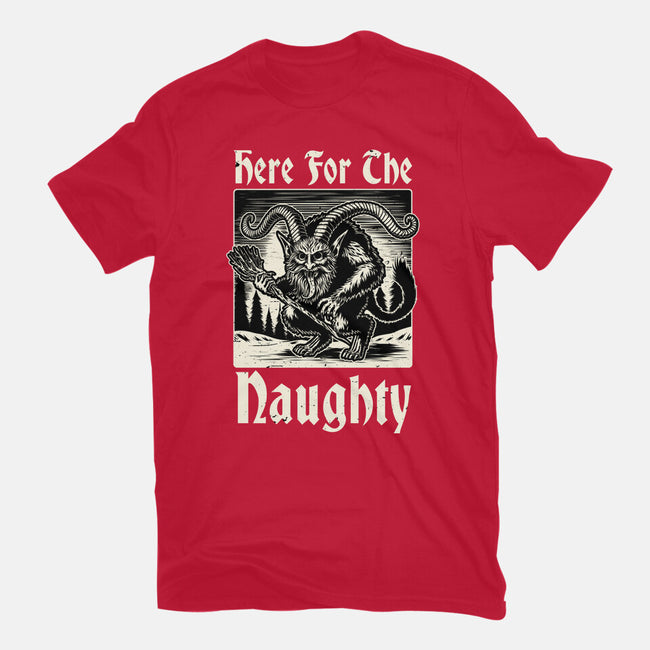 Naughty Krampus Christmas-Youth-Basic-Tee-Studio Mootant