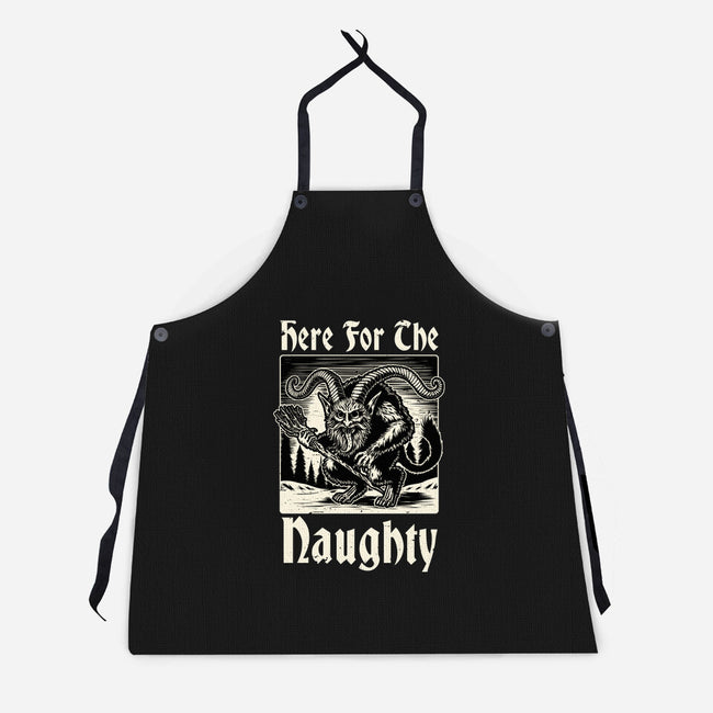 Naughty Krampus Christmas-Unisex-Kitchen-Apron-Studio Mootant