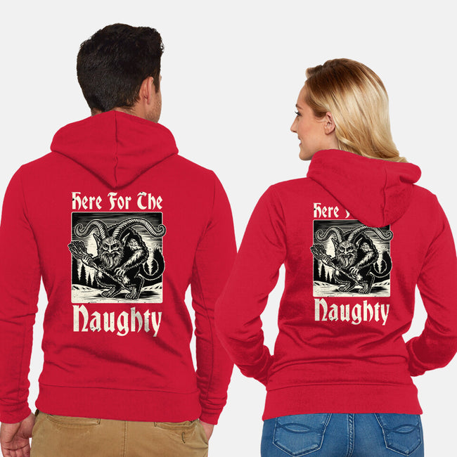 Naughty Krampus Christmas-Unisex-Zip-Up-Sweatshirt-Studio Mootant