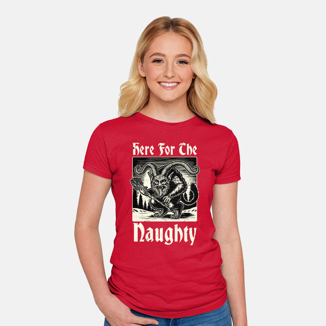 Naughty Krampus Christmas-Womens-Fitted-Tee-Studio Mootant