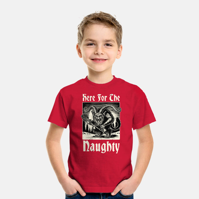 Naughty Krampus Christmas-Youth-Basic-Tee-Studio Mootant