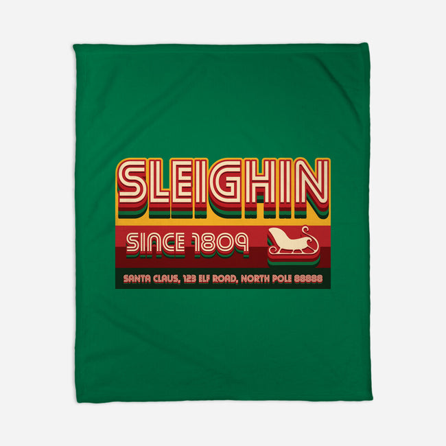 Sleighin Since 1809-None-Fleece-Blanket-Whimsical Thinker