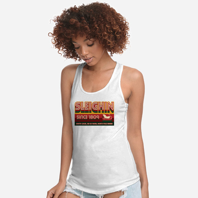 Sleighin Since 1809-Womens-Racerback-Tank-Whimsical Thinker