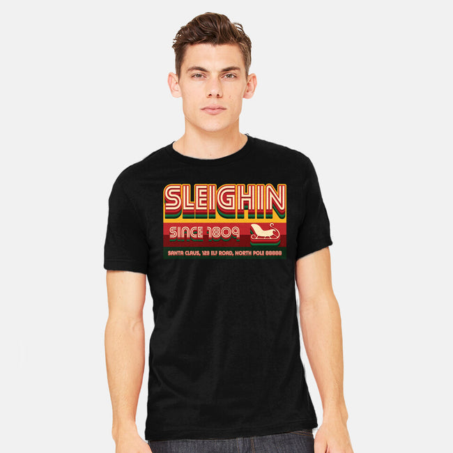 Sleighin Since 1809-Mens-Heavyweight-Tee-Whimsical Thinker