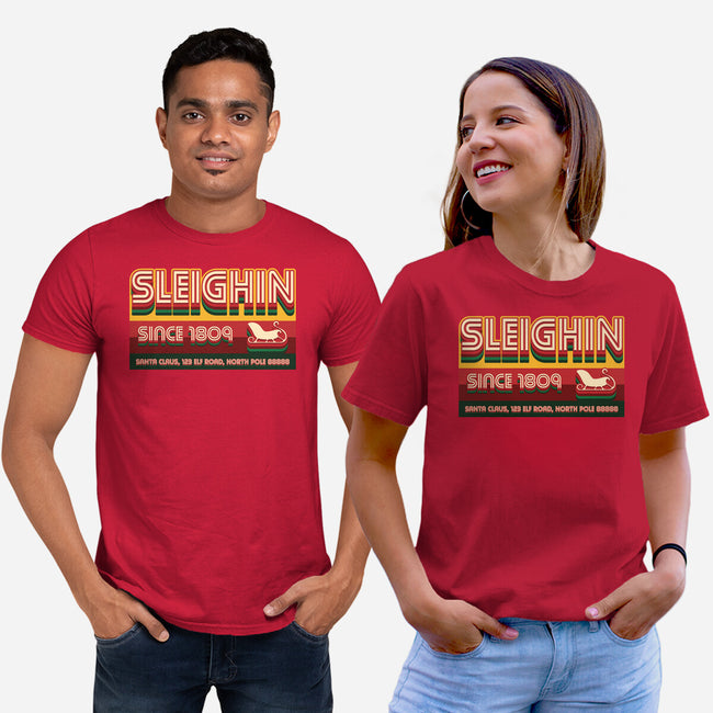 Sleighin Since 1809-Unisex-Basic-Tee-Whimsical Thinker