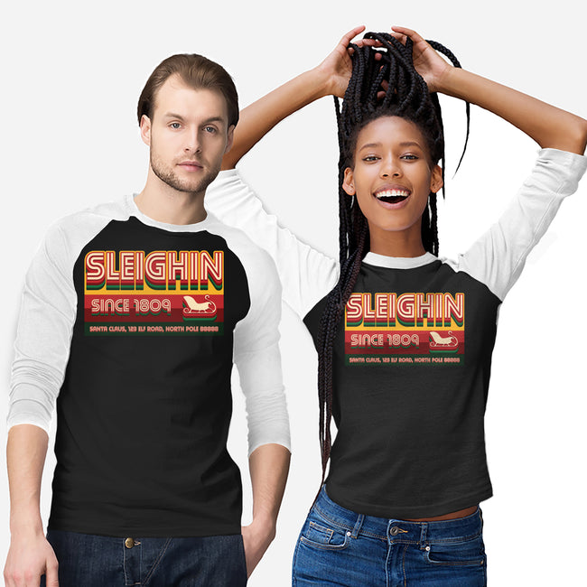 Sleighin Since 1809-Unisex-Baseball-Tee-Whimsical Thinker