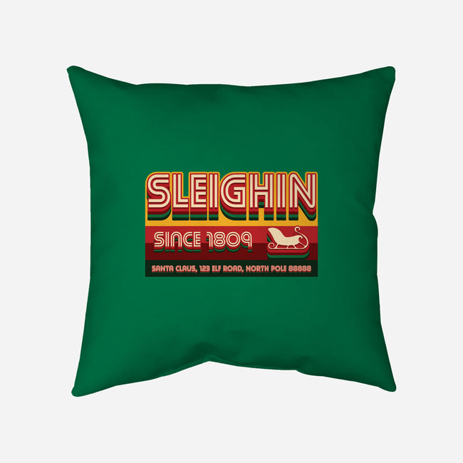 Sleighin Since 1809-None-Removable Cover w Insert-Throw Pillow-Whimsical Thinker