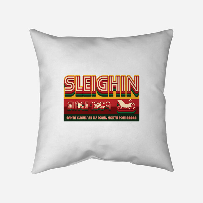 Sleighin Since 1809-None-Removable Cover w Insert-Throw Pillow-Whimsical Thinker