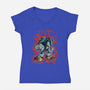 Sonic Beast-Womens-V-Neck-Tee-nickzzarto