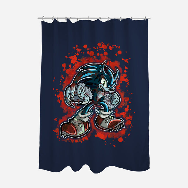 Sonic Beast-None-Polyester-Shower Curtain-nickzzarto