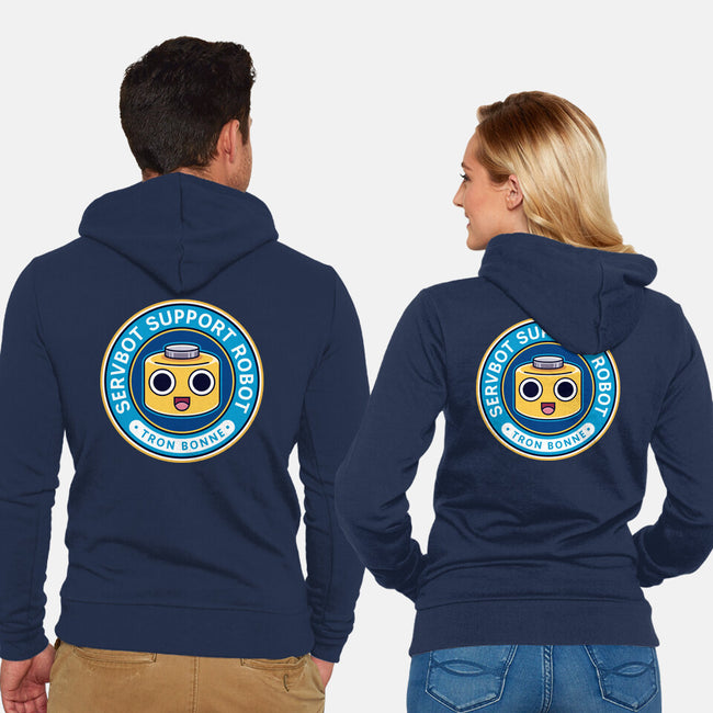 Servbot Emblem-Unisex-Zip-Up-Sweatshirt-LAGELANTEE