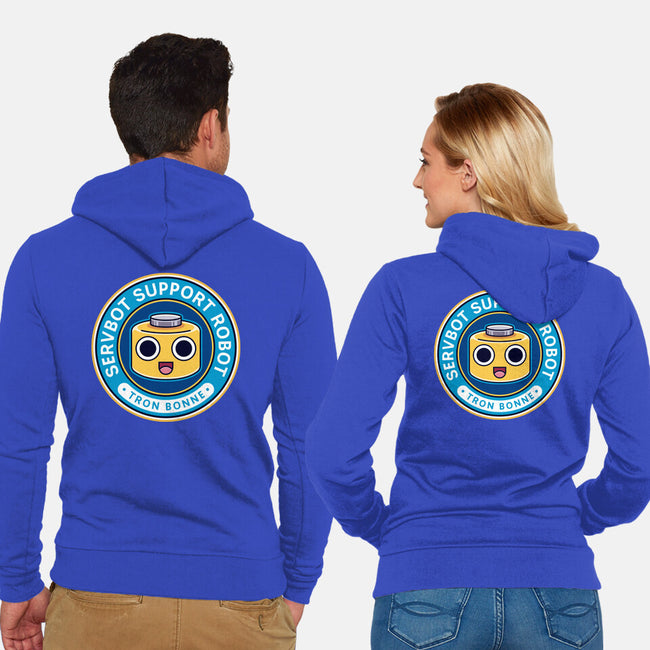 Servbot Emblem-Unisex-Zip-Up-Sweatshirt-LAGELANTEE