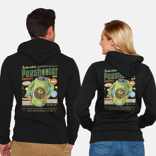 Peashooter Energy Drink-Unisex-Zip-Up-Sweatshirt-LAGELANTEE