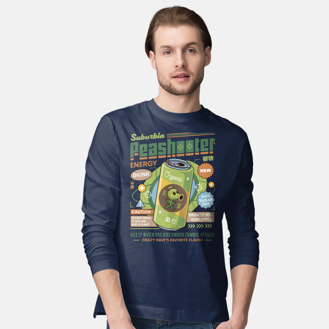 Peashooter Energy Drink-Mens-Long Sleeved-Tee-LAGELANTEE